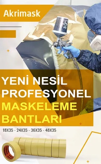 Akrimask Kağıt Maskeleme Bandı