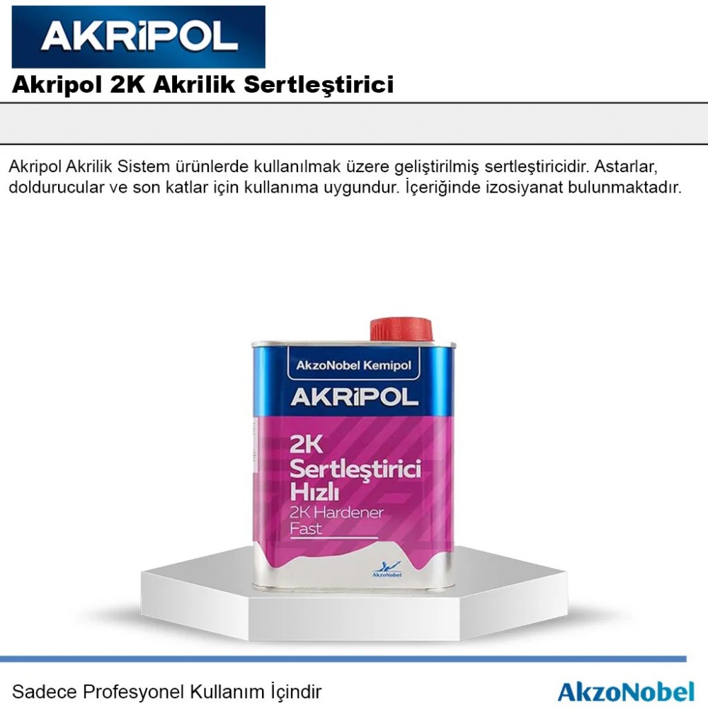 AkzoNobel Kemipol Akripol 2K Akrilik Sertleştirici - Yavaş 250 ML
