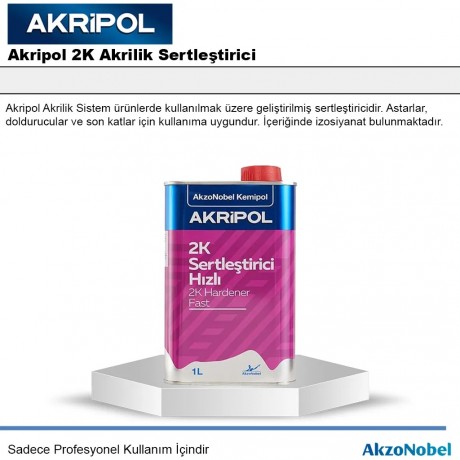 AkzoNobel Kemipol Akripol 2K Akrilik Sertleştirici - Yavaş 1 Litre