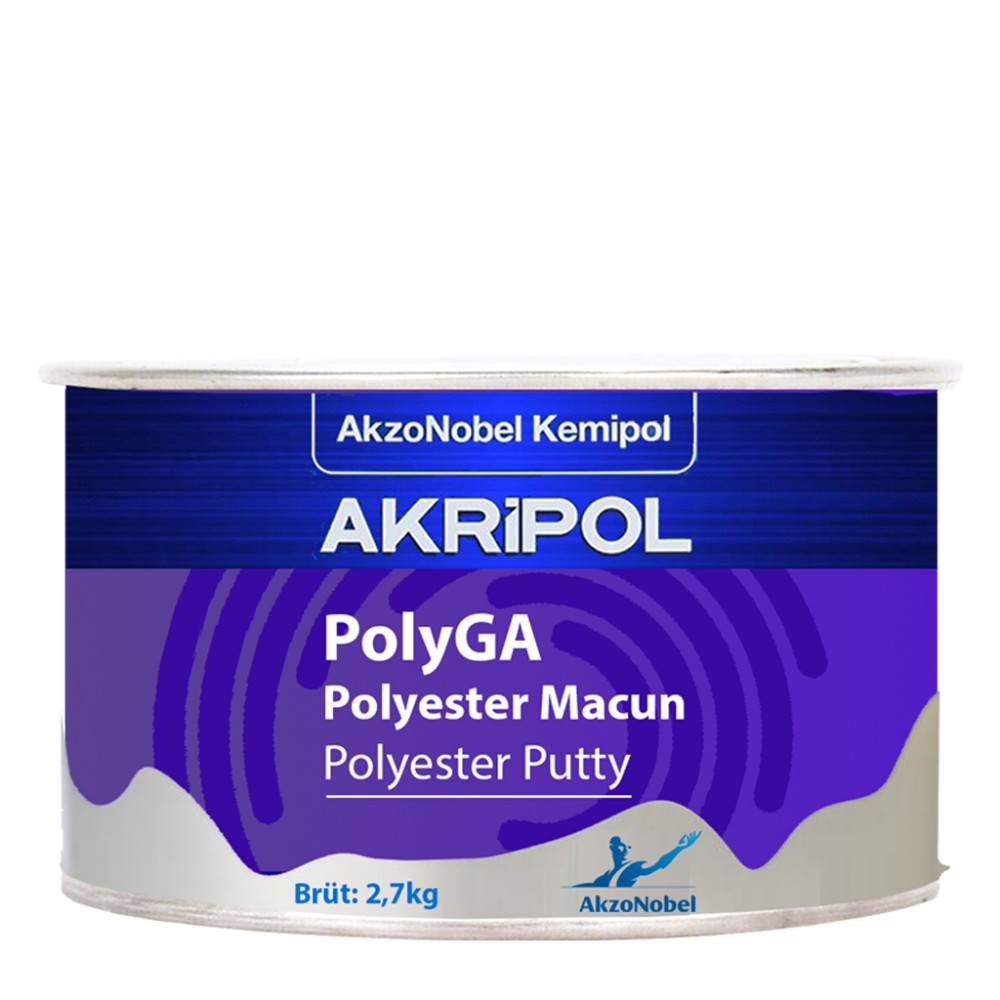 AkzoNobel Akripol Poly GA Galvaniz Polyester Macun 2,7 KG