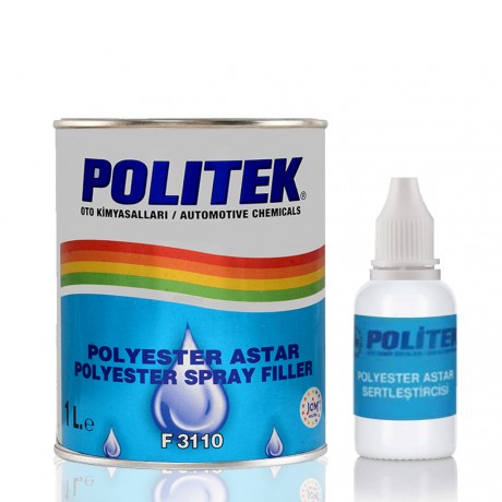 Politek İki Bileşenli Polyester Astar 1L + Sertleştirici