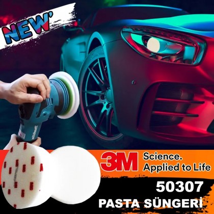 3M 50307 Aplikatörlü Polisaj Kalın Sert Pasta Süngeri 150mm 