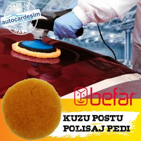 Befar Cırtlı Kuzu Postu Turuncu Pasta Pedi