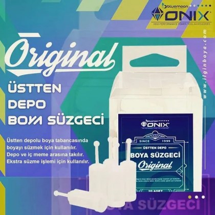 Bluemoon Onix Üstten Depo Boya Tabancası Plastik Süzgeç Filtre 20'li Paket