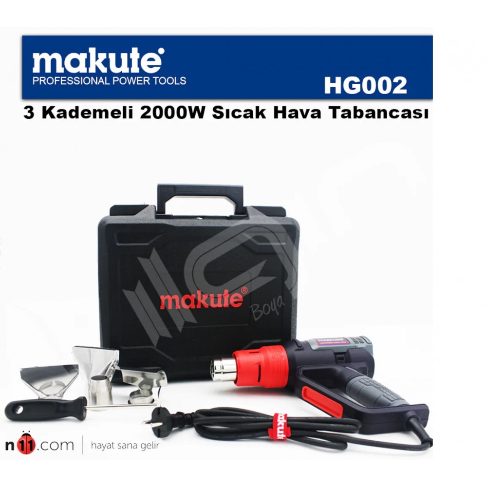 Makute HG002 2000W Profesyonel 3 Kademeli Sıcak Hava Tabancası