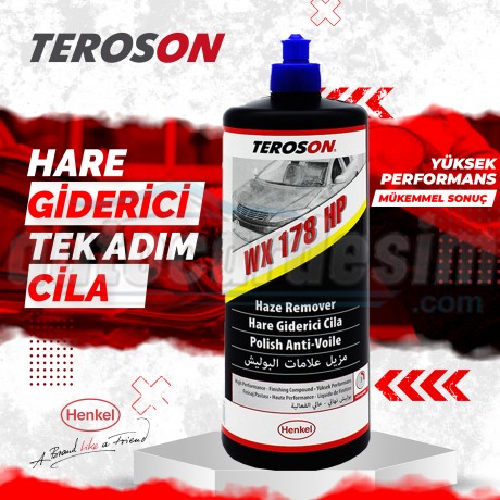 Henkel Teroson WX 178 HP Silikon İçermeyen Yüksek Parlak Boya Koruyucu Hare Giderici Cila 1Litre