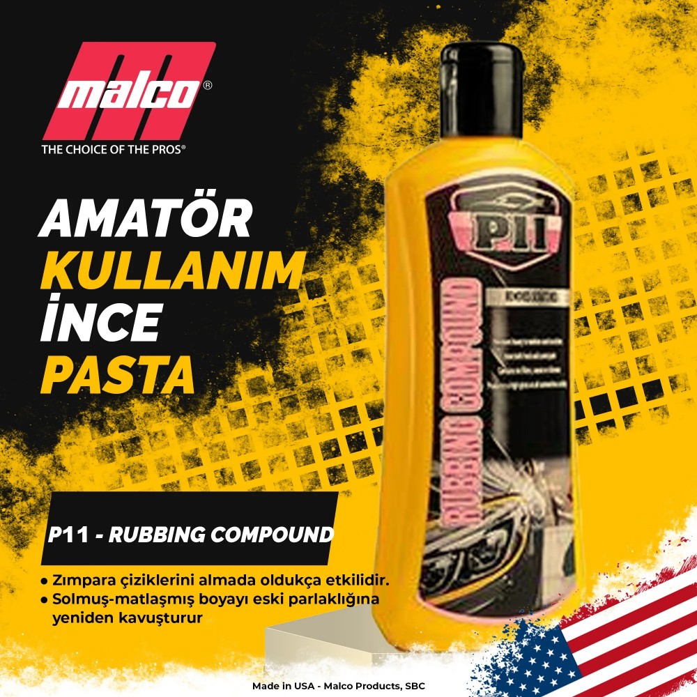 Malco P11 - Rubbing Compound- Amatör Kullanıcılar için Pasta