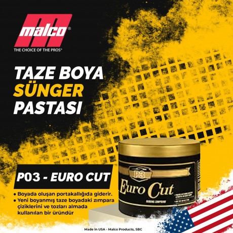Malco P3 - Euro Cut Compound Taze Boya Sünger Pastası 600 Gram