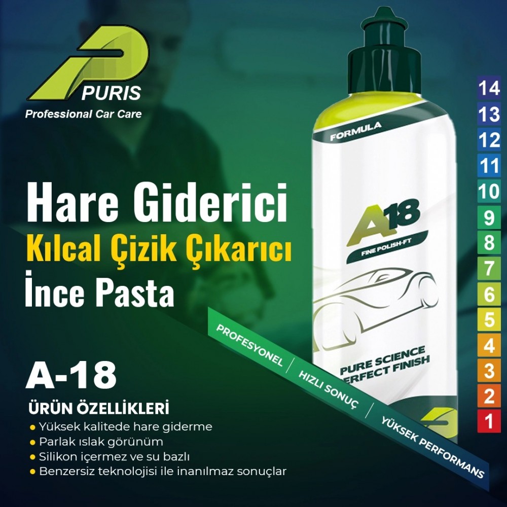 Puris A18 Hare Giderici Polish Kılcal Çizik Çıkarıcı İnce Pasta 946 ML 