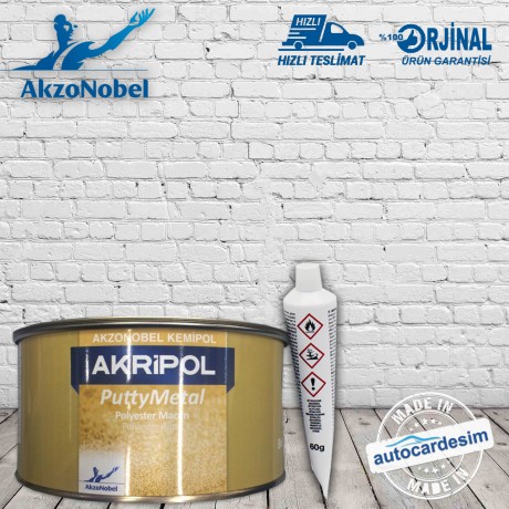 Akzonobel Kemipol Akripol Putty Metal Polyester Macun 1.5 KG