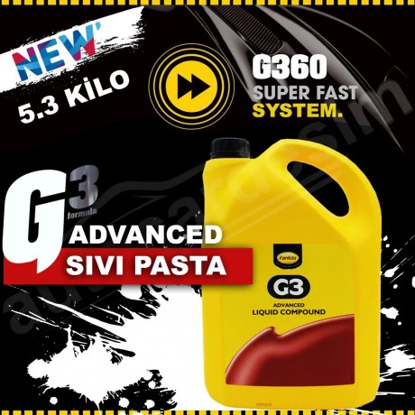 Farecla G3 Advenced Hare Bırakmayan Tozsuz Çizik Çıkarıcı Sıvı Pasta 3,79 Litre - 5.300 Gram 