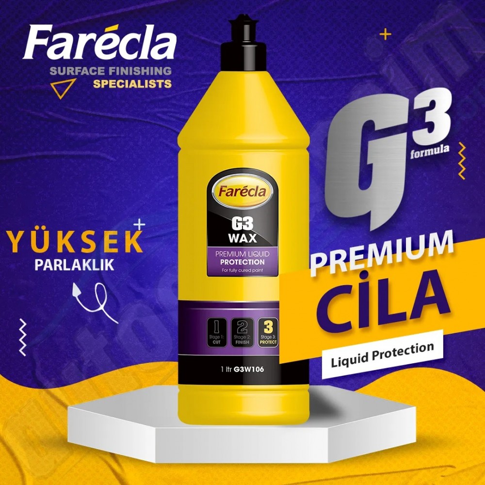 Farecla G3 Premium Wax Boya Koruyucu Yüksek Parlak Oto Cilası 1 Litre