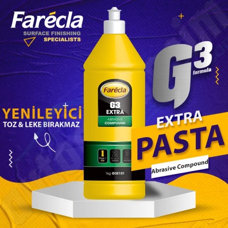 Farecla G3 Extra Yüksek Aşındırıcı Derin Çizik Giderici Silikonsuz Kalın Pasta 1 Litre