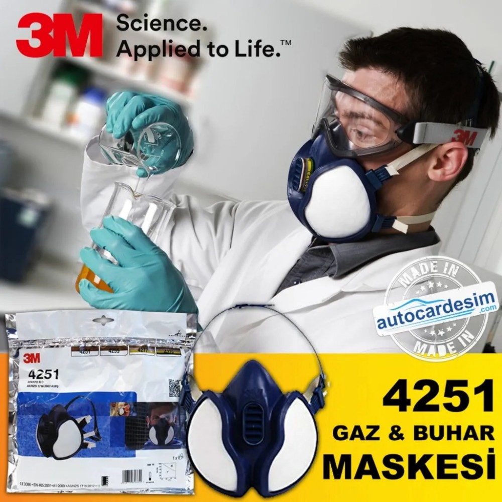 3M 4251 FFA1P2 R D Organic Gas - Steam and Paint Mask Suit 3M 4251 FFA1P2 R D Organic Gas - Steam and Paint Mask Suit