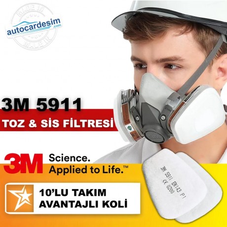 3M 5911 P1 Toz ve Sis Tam ve Yarım Yüz Maske Filtresi