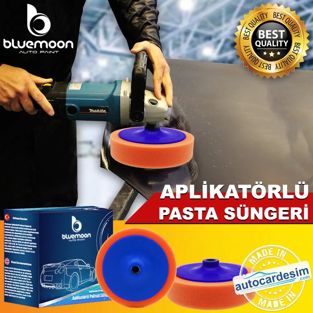 Bluemoon Aplikatörlü Polisaj Sert Pasta Süngeri 150mm