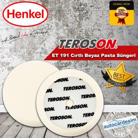 Henkel - Teroson ET 191 Cırtlı Yüksek Aşındırıcı Sert Beyaz Pasta Süngeri 150 mm