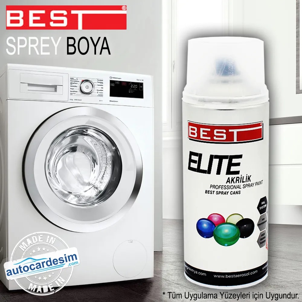 Best® Elite Efekt Beyaz Eşya Boyası - Çamaşır Makinesi Beyazı