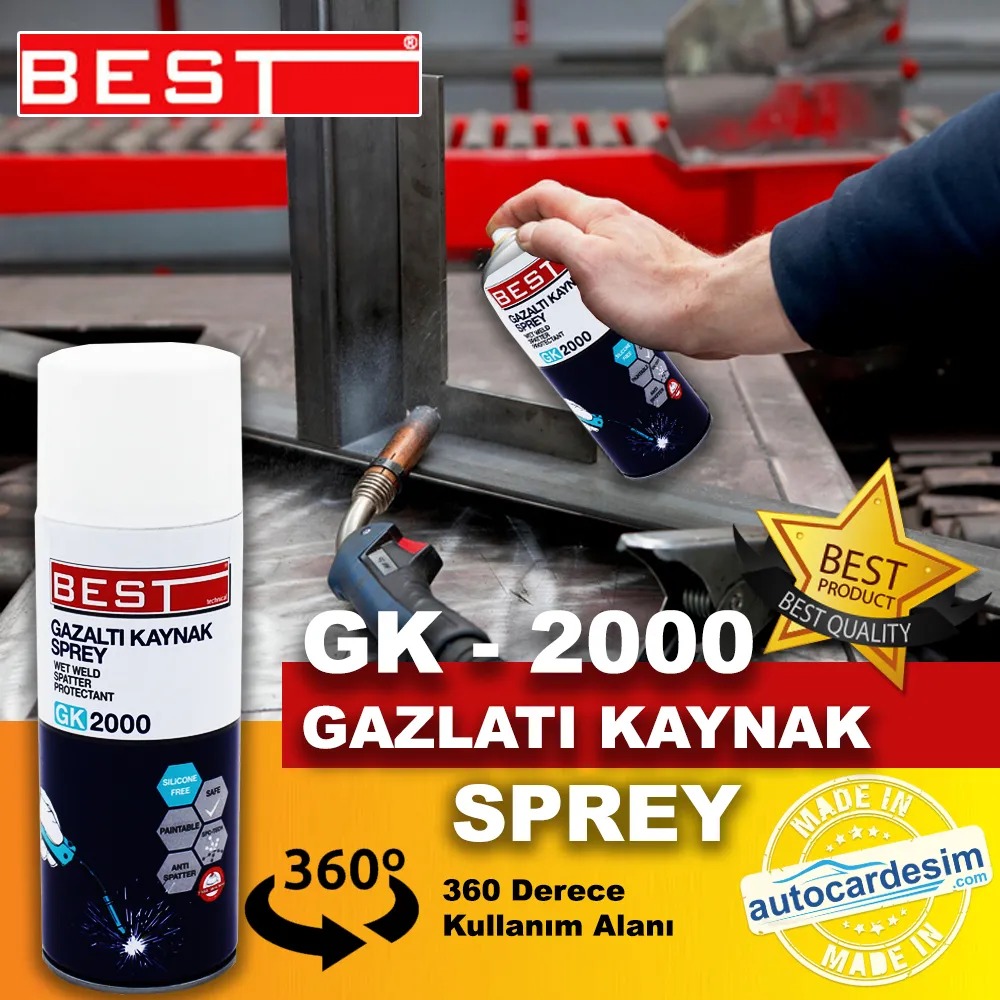 Best GK 2000 Silikonsuz Gazaltı Kaynak Spreyi 400 ML