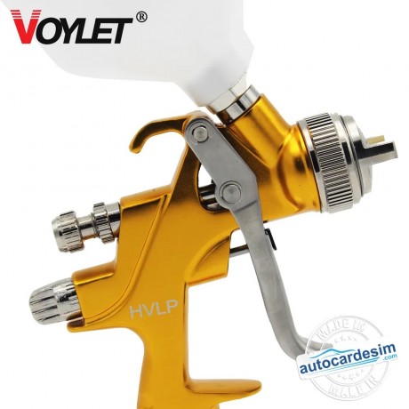 Voylet LS30 Madalyon Sarısı Üstten Depolu Profesyonel Boya Tabancası 1.3 MM