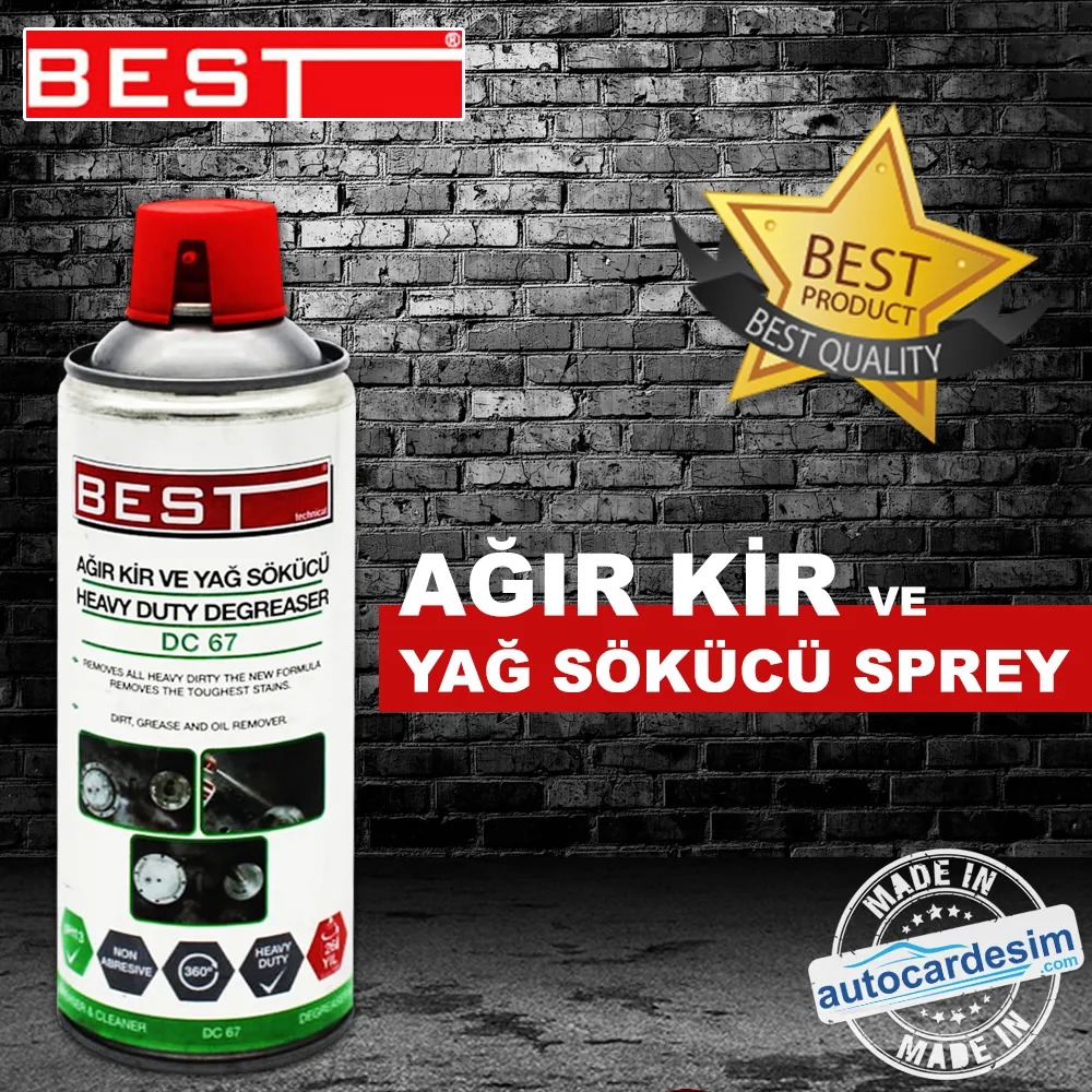 Best DC-67 Ağır Kir ve Yağ Gres Sökücü Temizleme Spreyi 400 ML