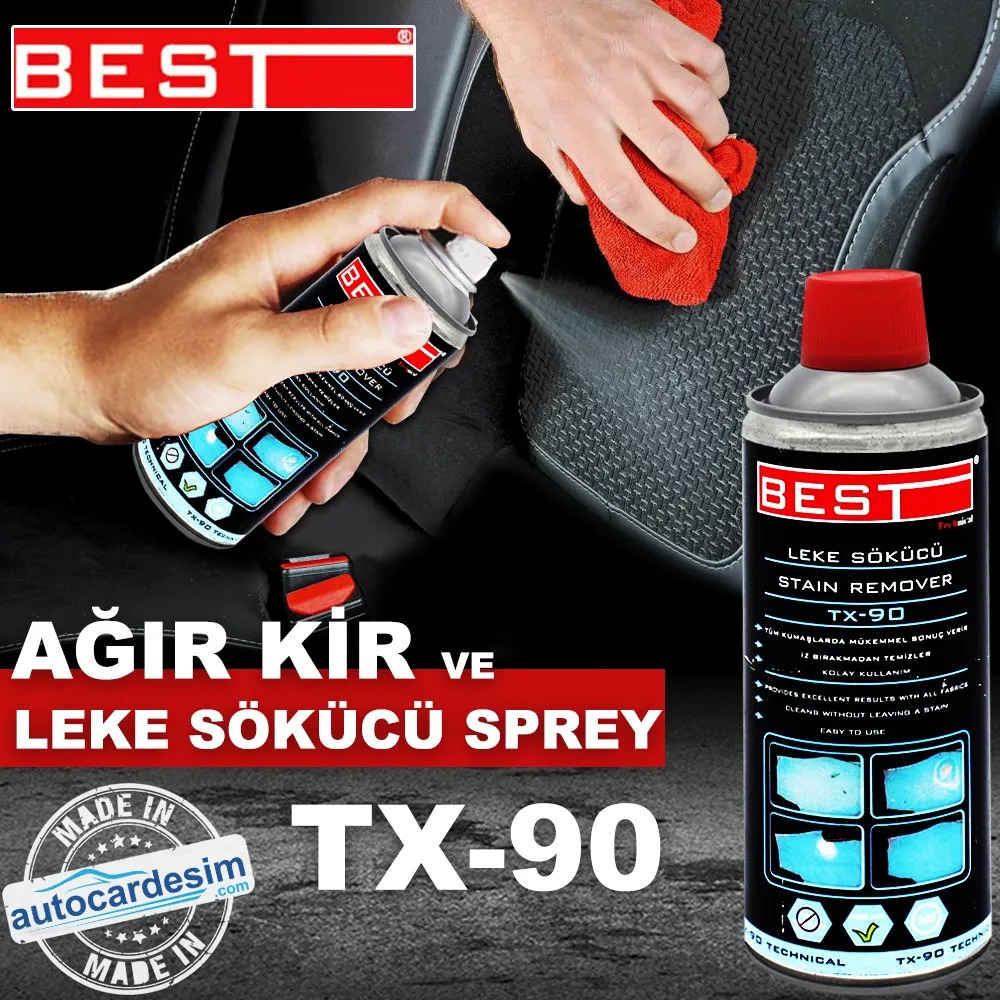 Best TX-90 Araç İçi Koltuk Döşeme Tavan Leke Sökücü