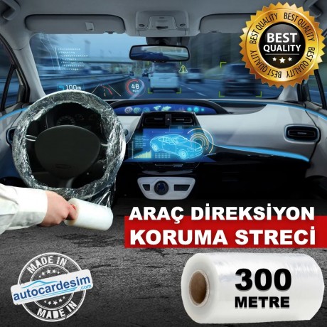 Direksiyon Koruma Streci - Kılıfı Şeffaf 12.5cm x 300 Mt