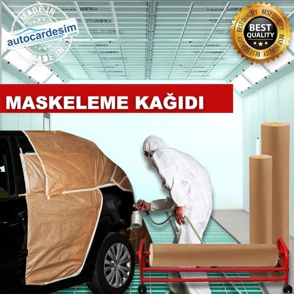 Her Marka Araca Uygun Kraft Maskeleme Kağıdı 115cm x 120M